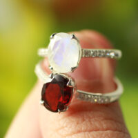 edelsteen ringen met diamant