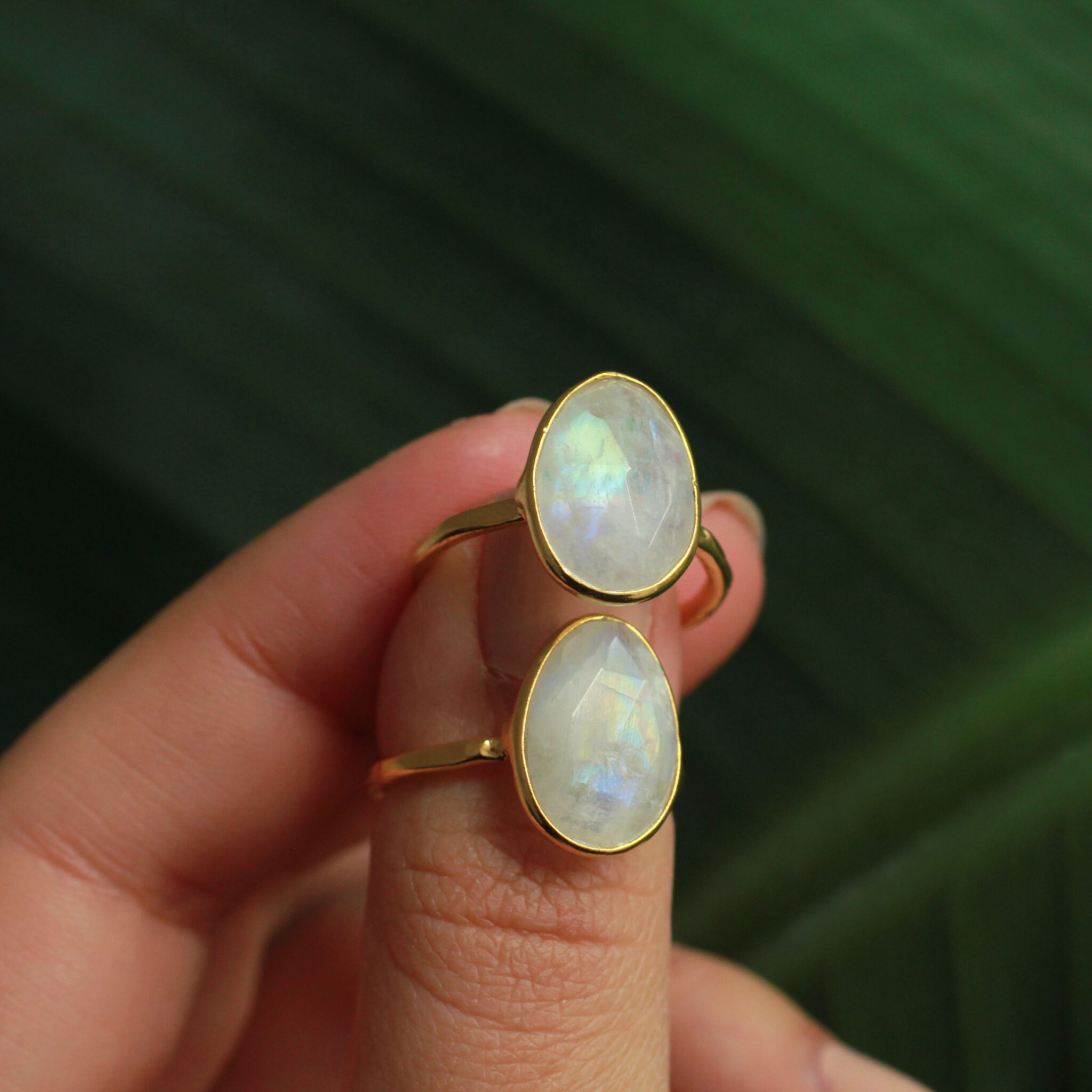 Maansteen Ring Goud Moonstone Sieraden Zilver Natuursieraad