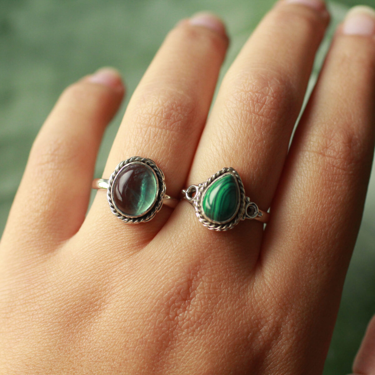 ongezond Banzai Proficiat Apatiet ring ovaal | Groene edelsteen sieraden | 925 zilver - Natuursieraad