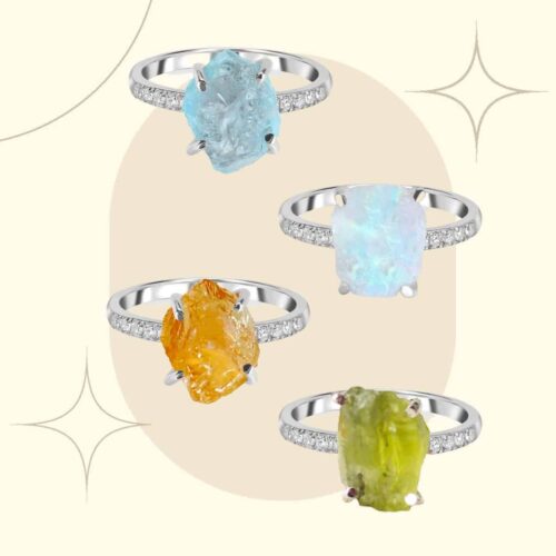 Art Gecko Vurige ronde vormige MOONSTONE Sterling Zilver 925 Ring