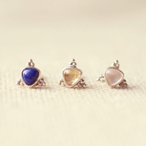 lapis lazuli oorknoppen