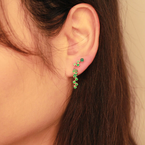 groene onyx oorbellen
