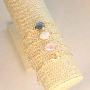 edelsteen armband goud