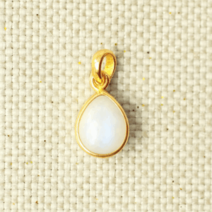 Maansteen hanger 14 karaat massief goud - BEAU