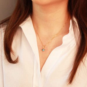 autralisch opaal ketting goud