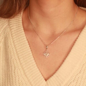 lotus maansteen ketting