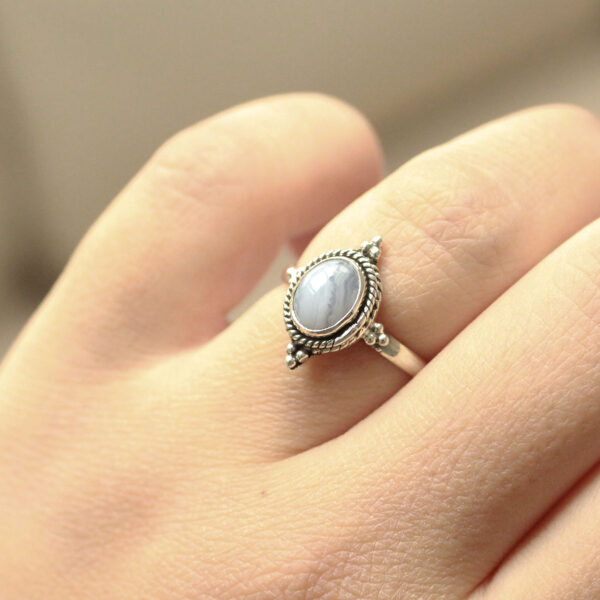 blue lace agaat ring