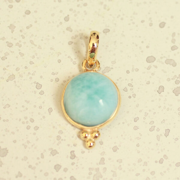 Larimar hanger goud