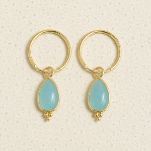 chalcedoon oorbellen
