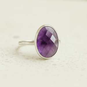 amethist ovaal ring