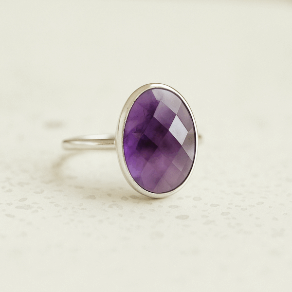 amethist ovaal ring