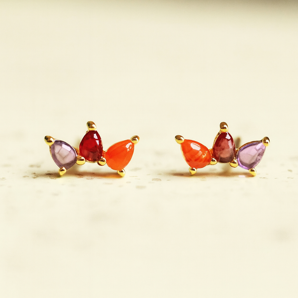 goldplated oorknoppen