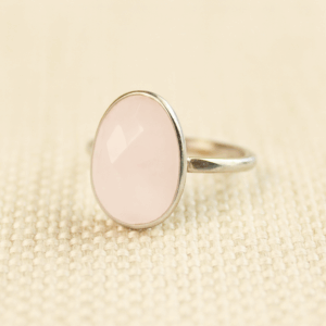rozenkwarts ring ovaal