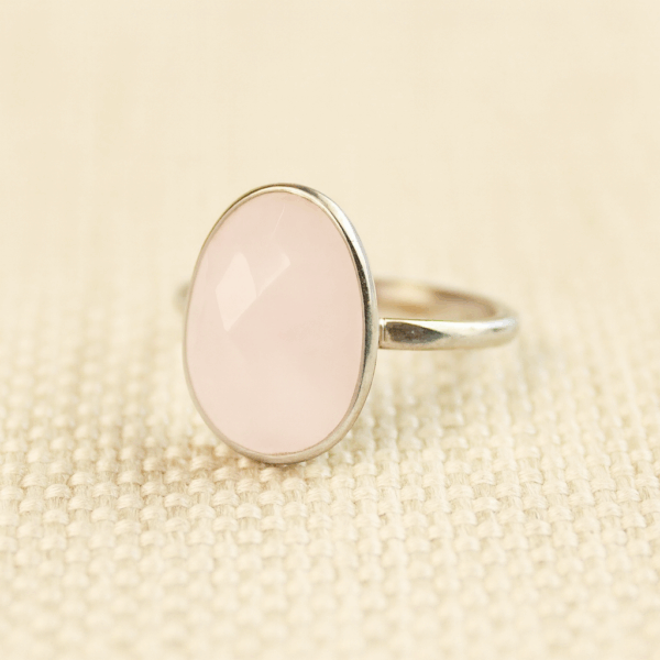 rozenkwarts ring ovaal