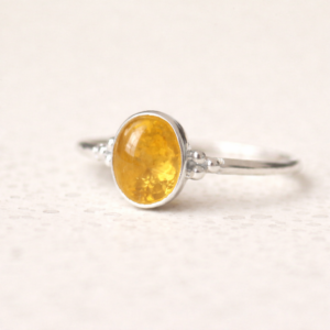 citrien ring zilver