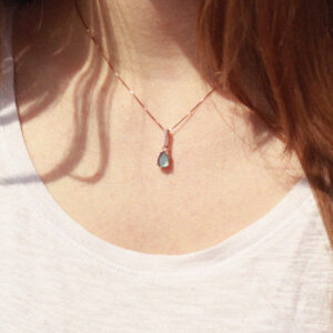 rosegold labradoriet ketting