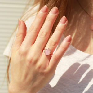 rosegold rozenkwarts ring