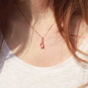 rosegold rozenkwarts ketting