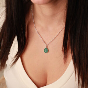 amazoniet zilver ketting