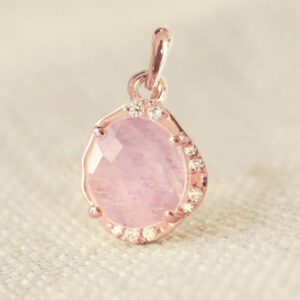 rosegold rozenkwarts hanger