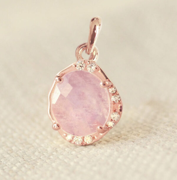 rosegold rozenkwarts hanger