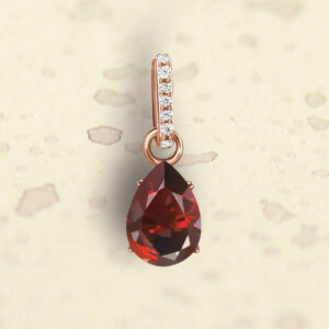 rosegold granaat hanger