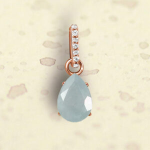 rosegold aquamarijn hanger