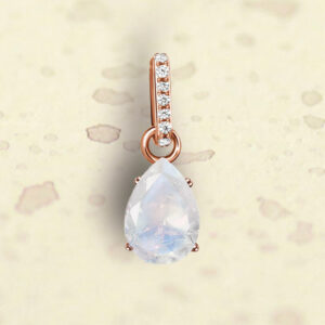 rosegold maansteen hanger