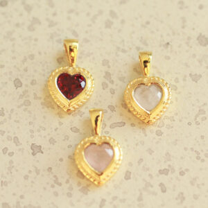 edelsteen hartjes ketting