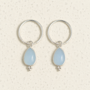 chalcedoon oorbellen