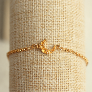 Citrien armband maan 925 zilver gold plated - DELUNA
