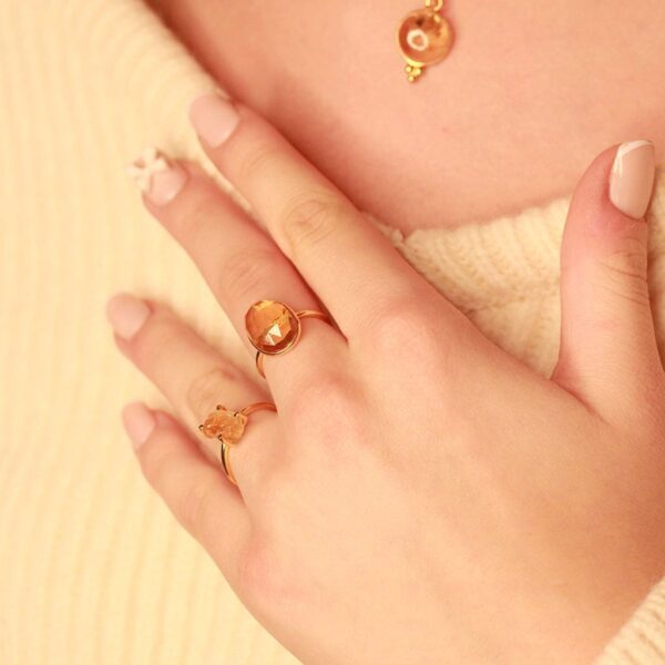 citrien ring goud