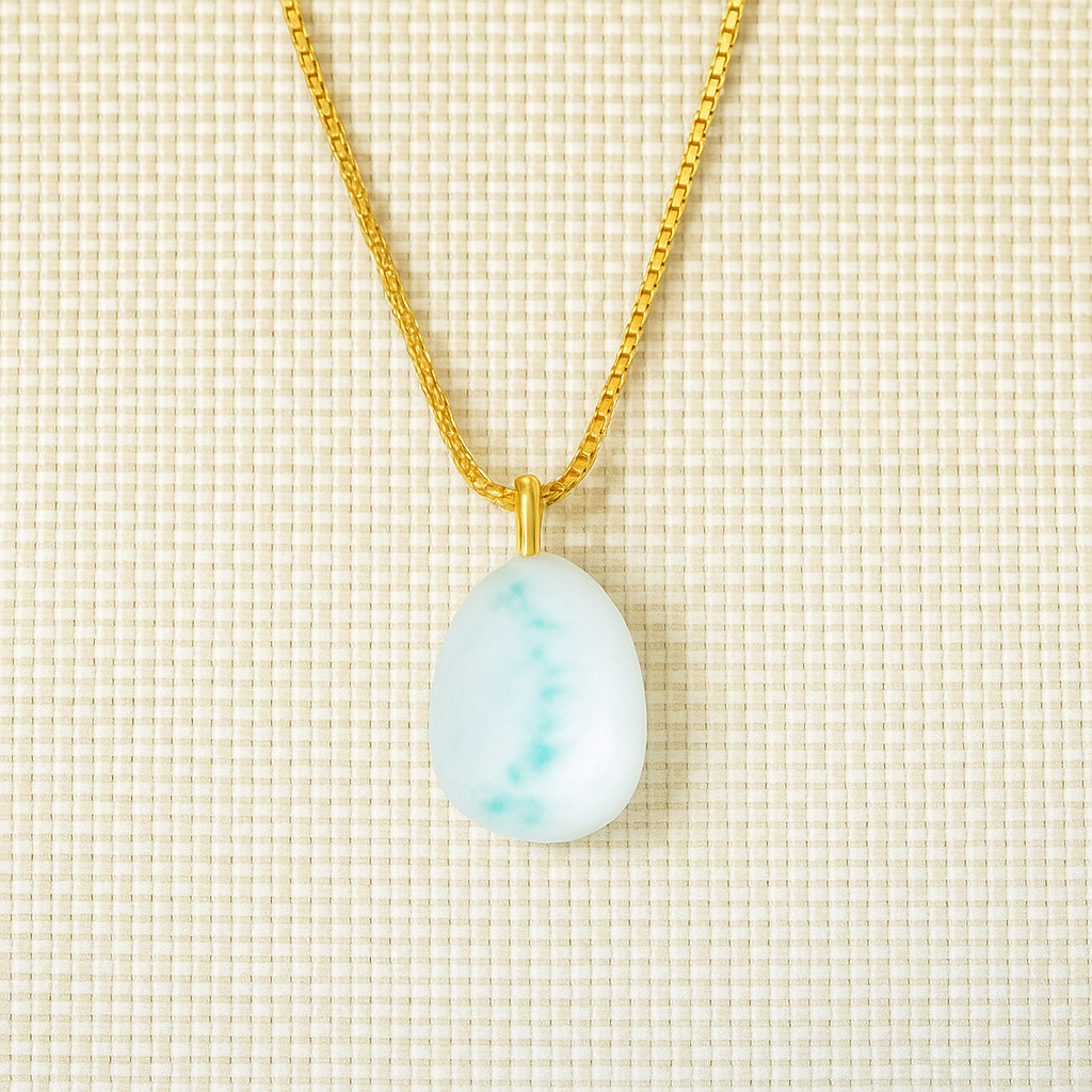 larimar ketting goud larimar ketting goud