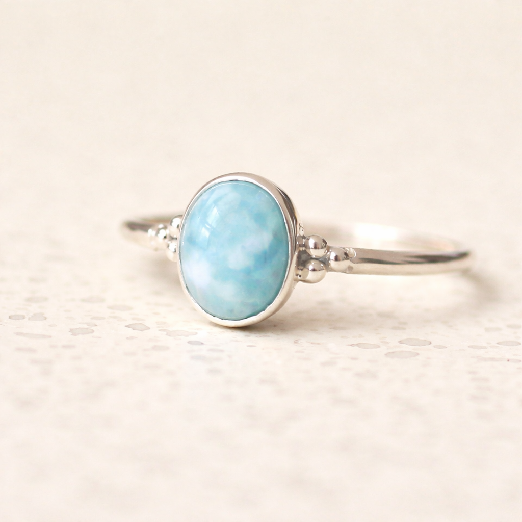 larimar ring zilver