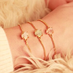 ruwe edelsteen armband