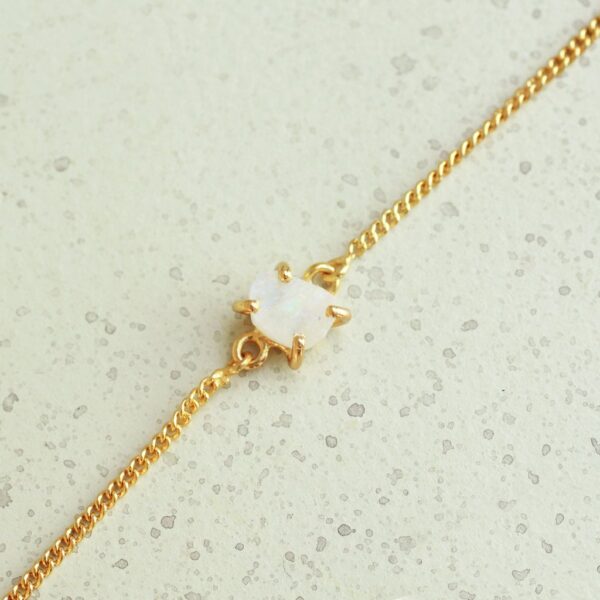 ruwe maansteen armband