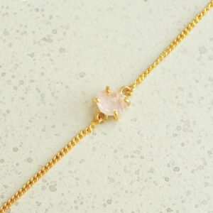 ruwe rozenkwarts armband