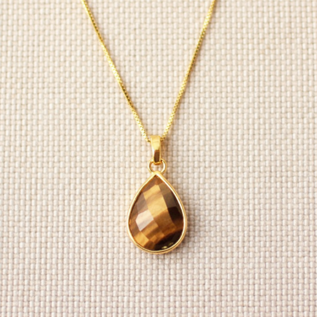 tijgeroog goud ketting tijgeroog goud ketting