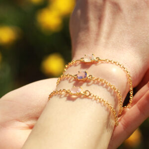 goldplated edelsteen armbanden