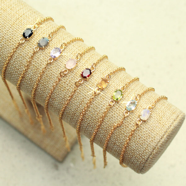 edelsteen armband minimalistisch