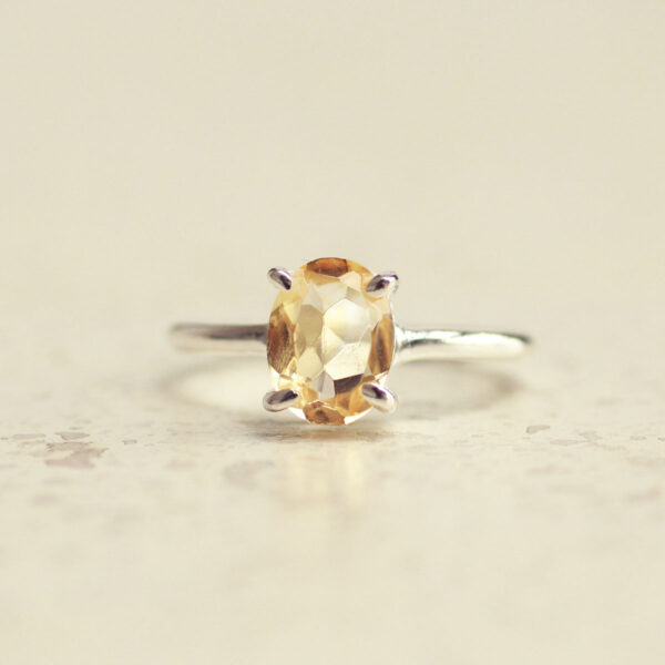 citrien ring zilver