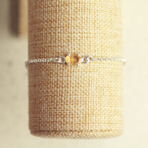 citrien armband zilver
