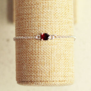 granaat zilver armband