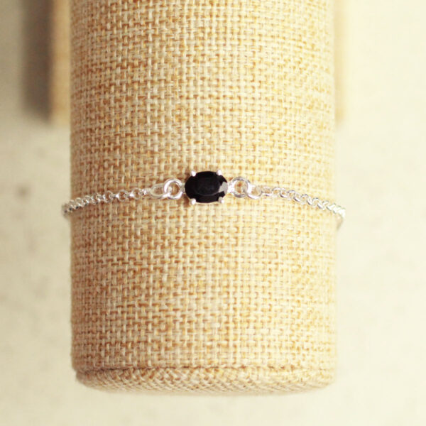 onyx armband zilver
