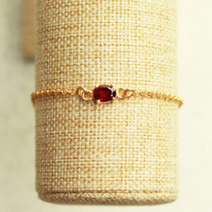 goldplated granaat armband