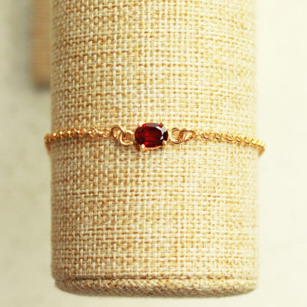 goldplated granaat armband