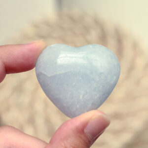 Blauwe Calciet edelsteen hart