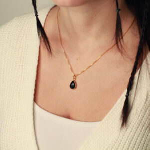 onyx ketting goud