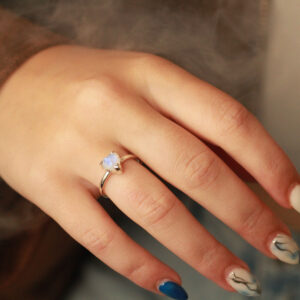 maansteen hart ring