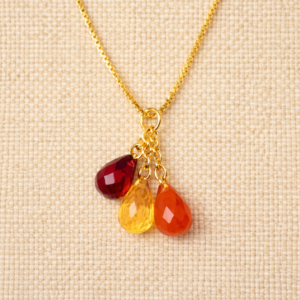 Granaat, citrien en carneool